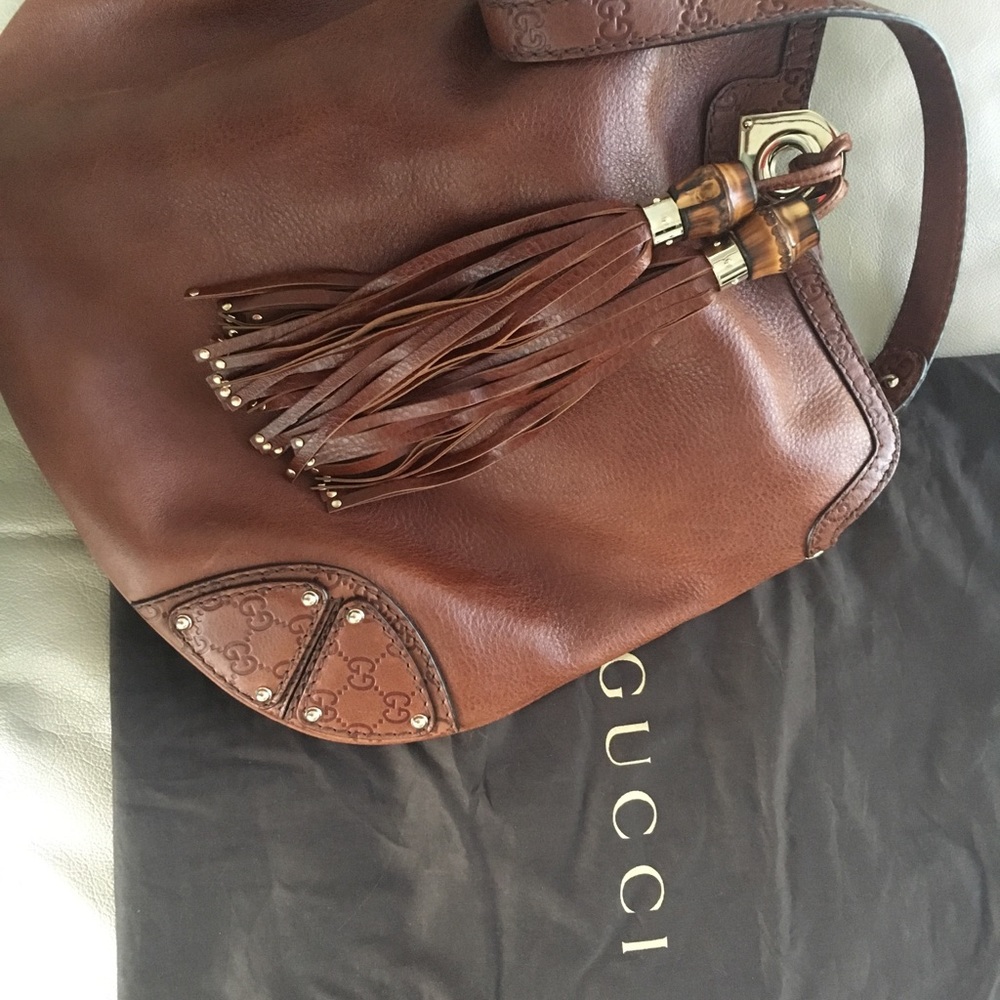 Indy Shoulder Crossbody Brown Leather Hobo Bag